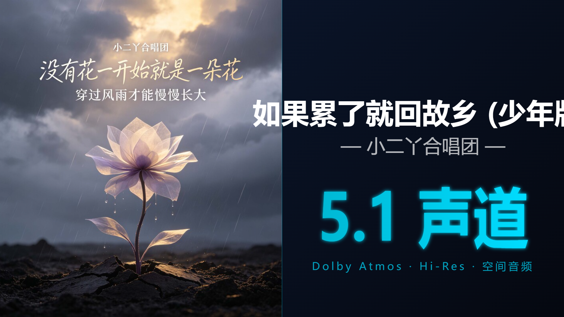 [Hi-Res + 5.1声道] 如果累了就回故乡 (少年… - 小二丫合唱团 | DTS/Dolby Atmos杜比环绕全景声试音音频可视化