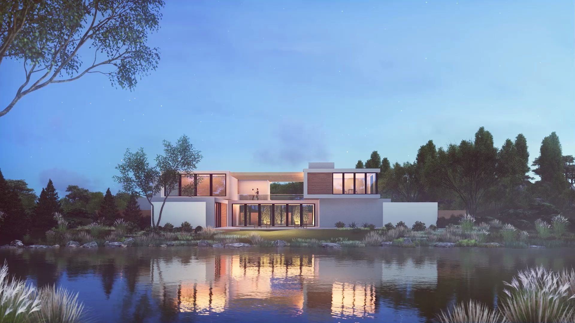 lumion湖边别墅动画渲染