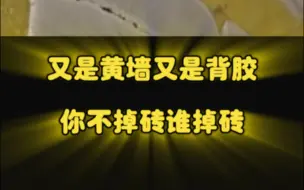 下载视频: 又是黄墙又是背胶！！！你不掉砖谁掉砖？