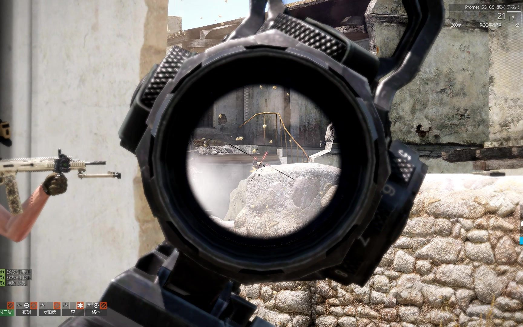 武装突袭3北约5人小队马尔登小镇巷战顺便试试子弹打击效果模组的实战