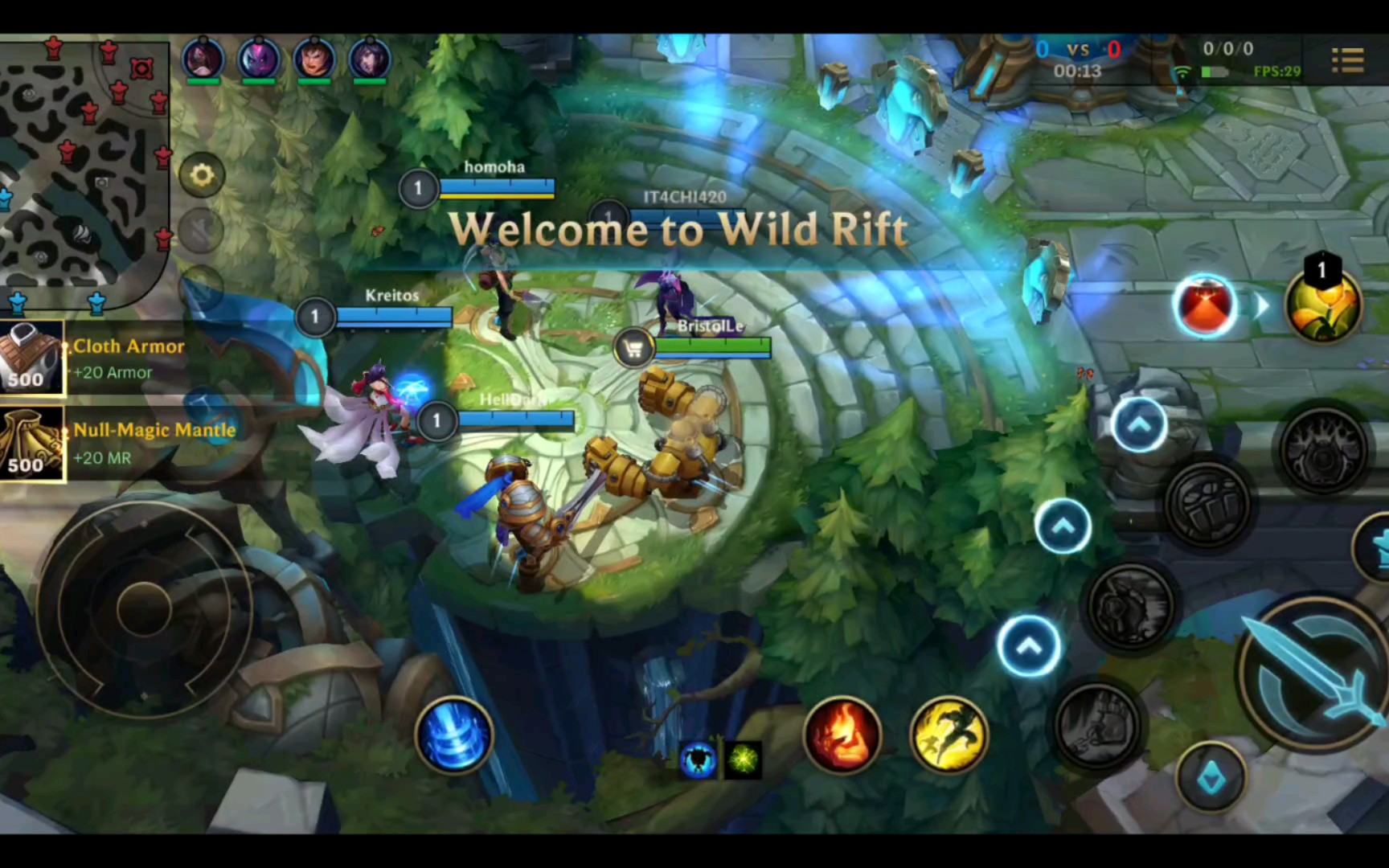 英雄联盟手游wildrift欧服上线体验我机器人贼强打到对面投降