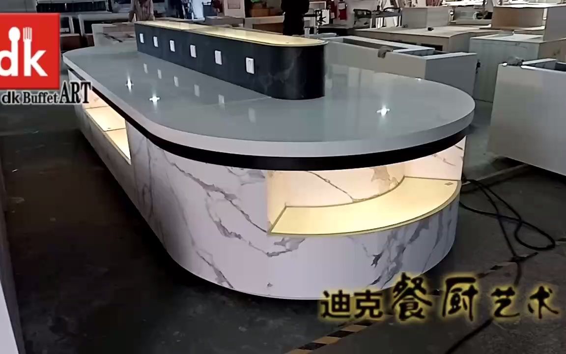 酒店自助餐台早餐台双边取餐台功能保温餐台大理石移动布菲台