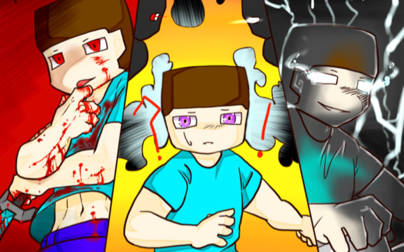 我的世界him与史蒂夫大战