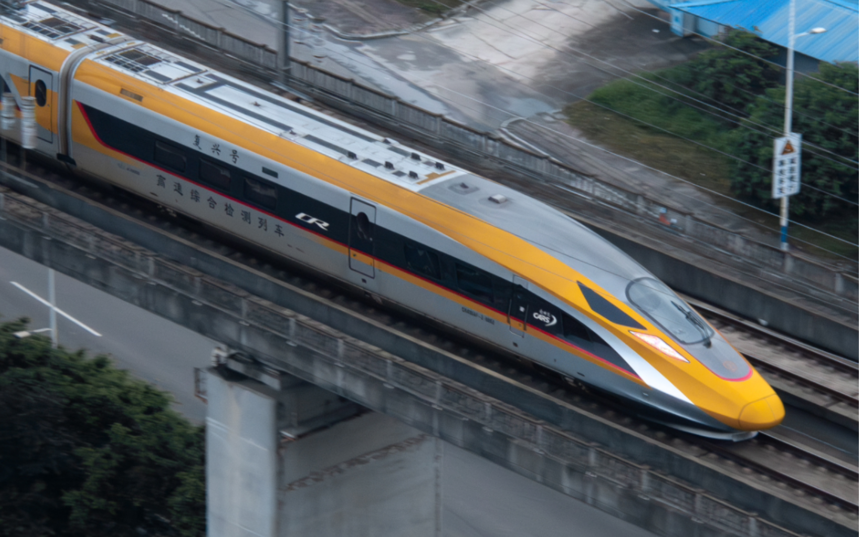 【铁路摄影】京广高铁重返350!清晨cr400af-j-0002完成检测任务后北上