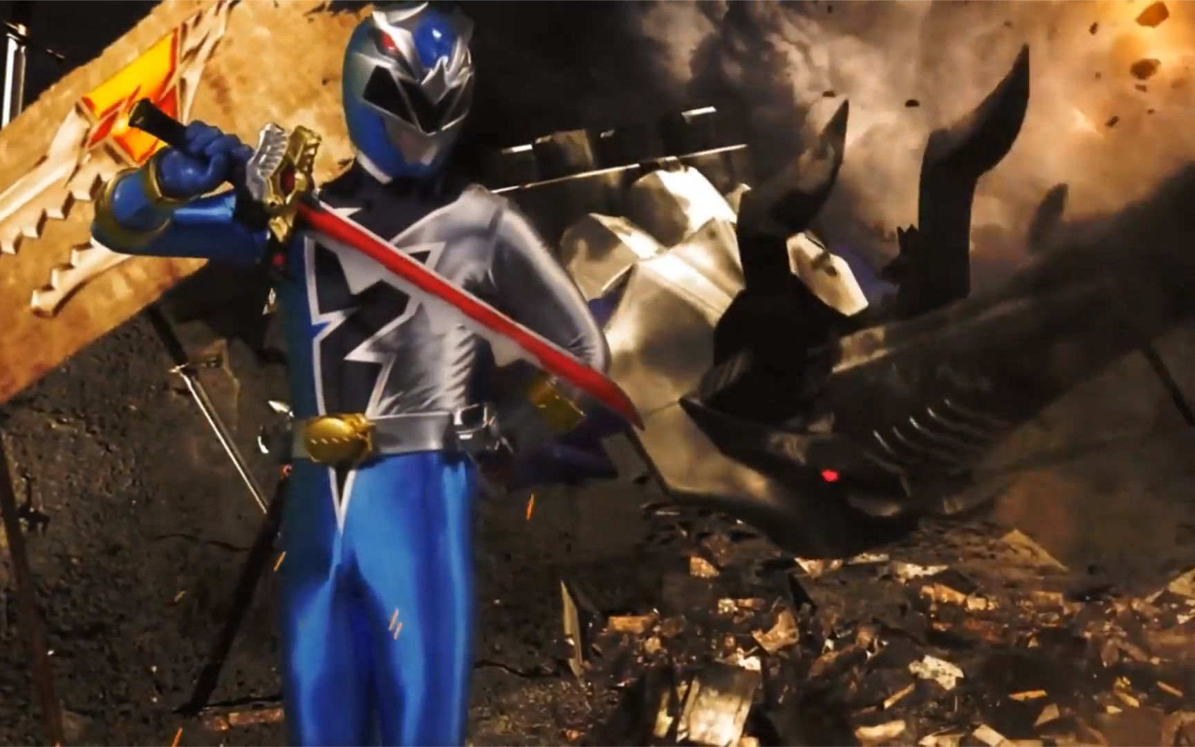 【超级战队系列】 骑士龙战队 龙装蓝登场战斗技能合集