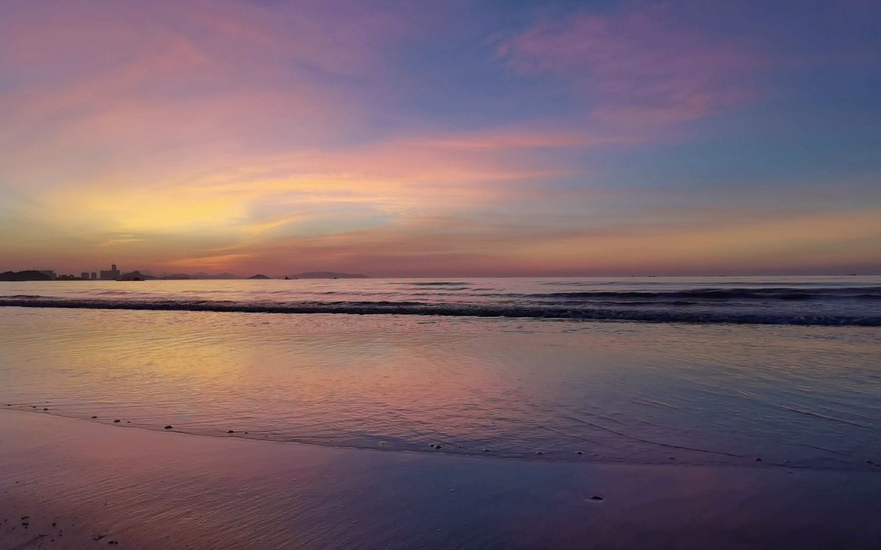 活动作品东山岛绝美镜面沙滩日出huaweip40pro