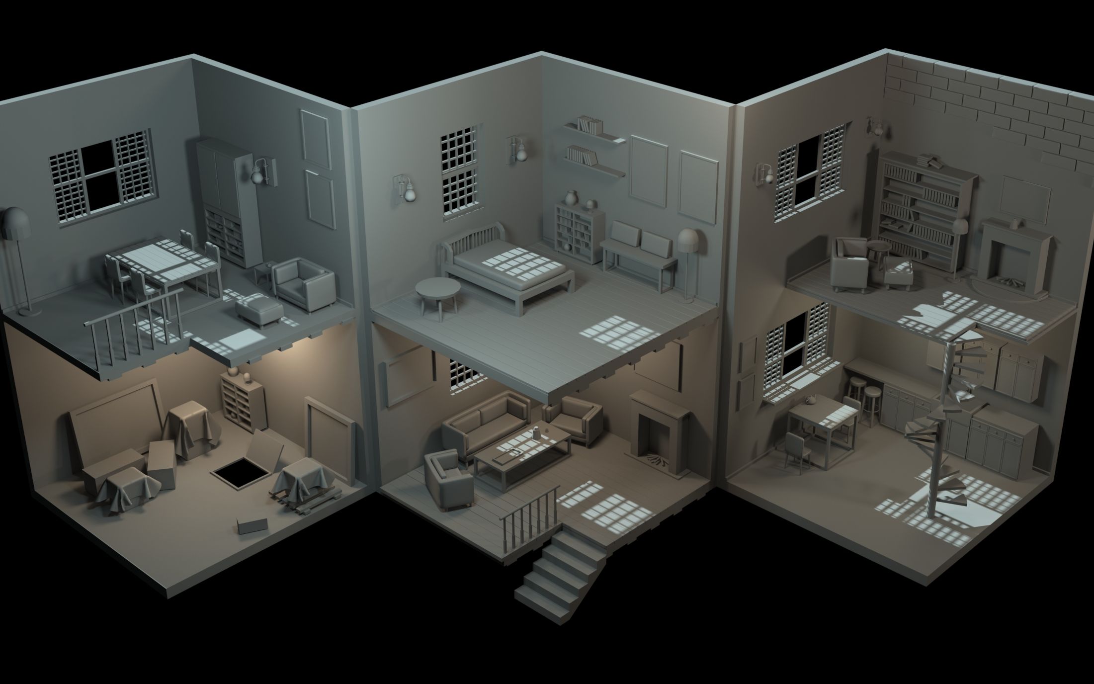 次世代写实场景建模-3dmax新手室内建模