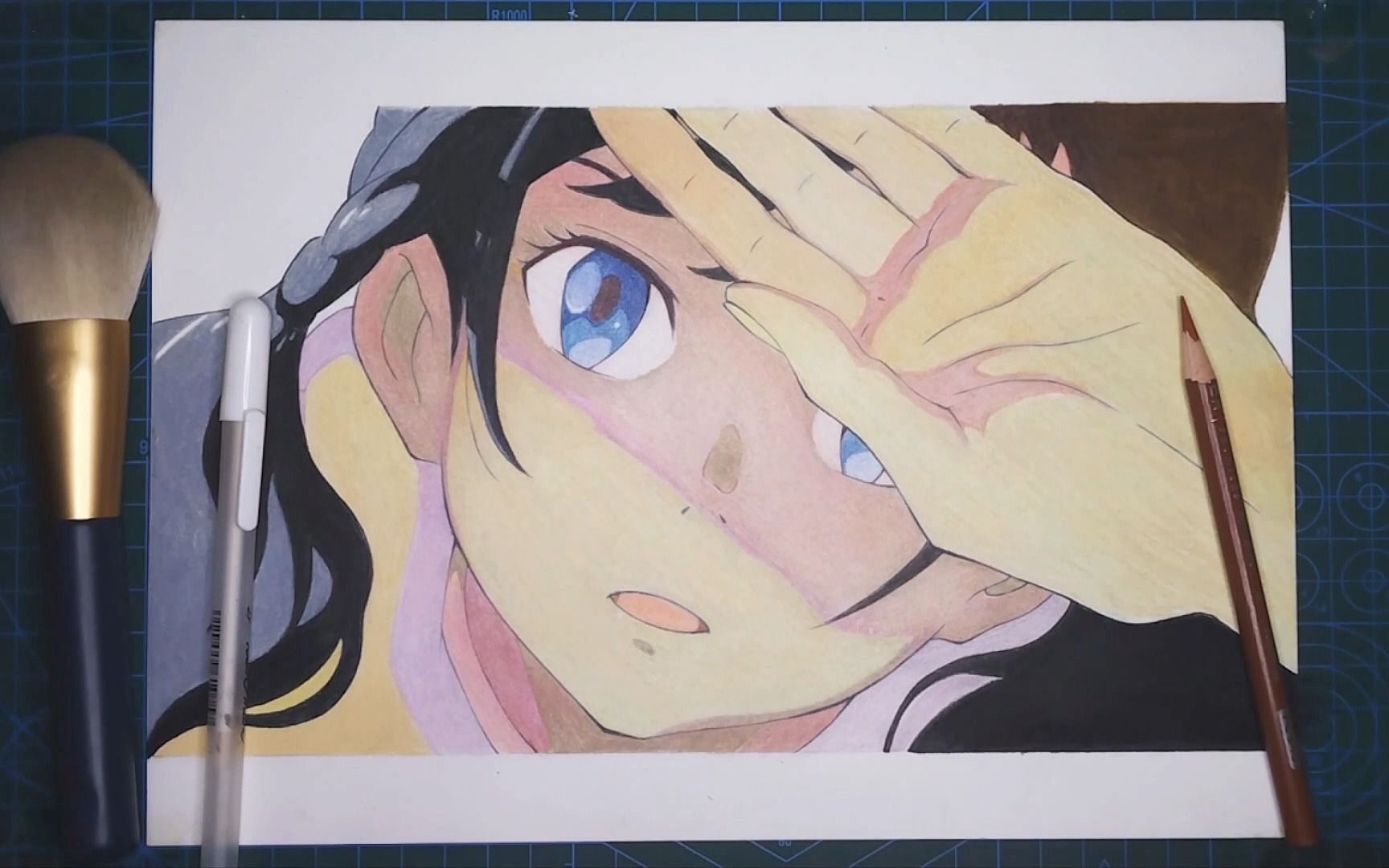 如何绘画动漫人物:76「天气之子」天野阳菜彩铅上色必看小技巧