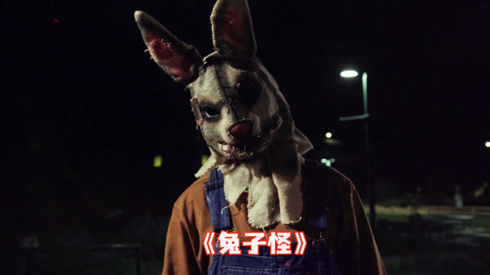 情侣在车里约会时遇到了可怕的兔子怪