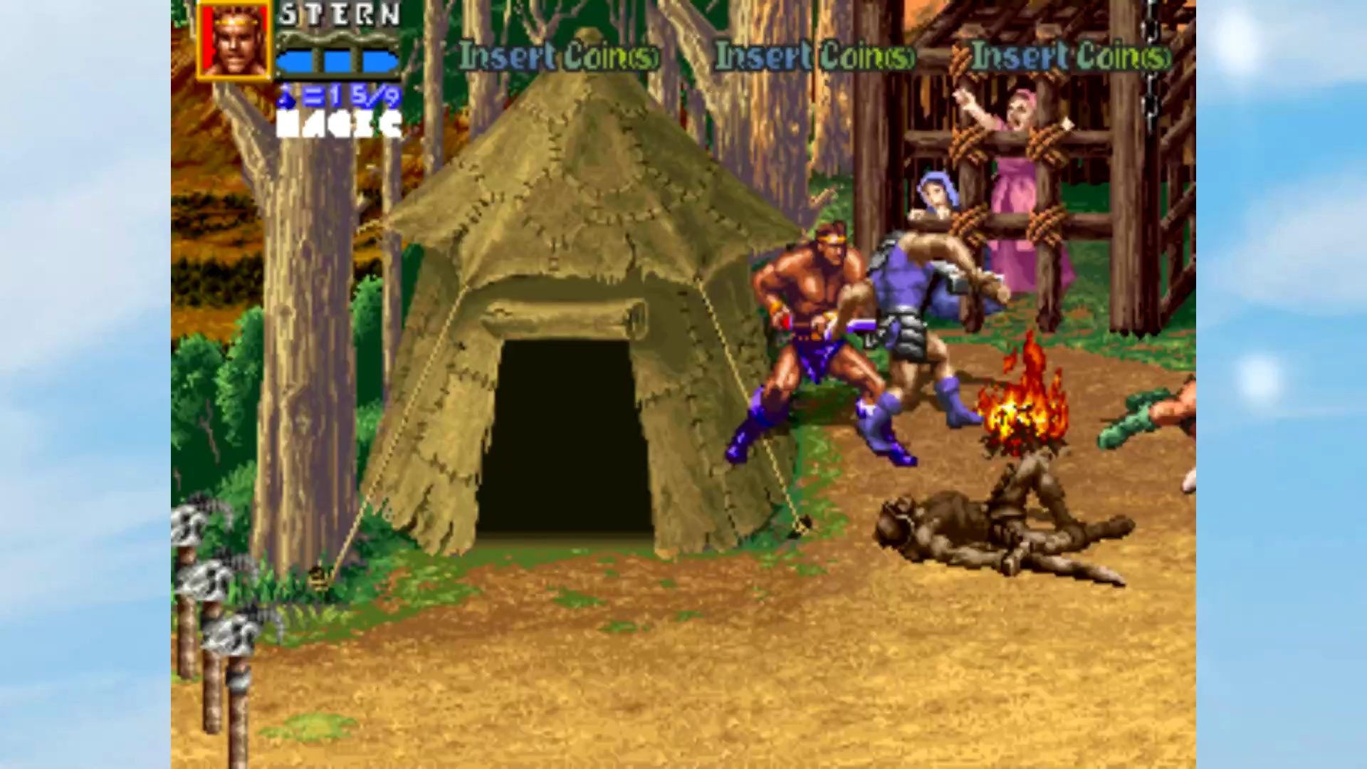 经典街机战斧后传最高难度男剑士禁坐骑禁挨打通关