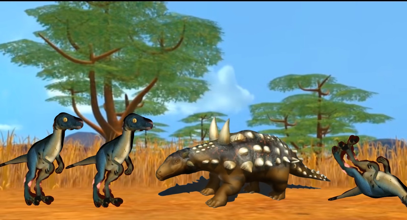 自创恐龙争霸赛1-1伤齿龙vs漂泊甲龙