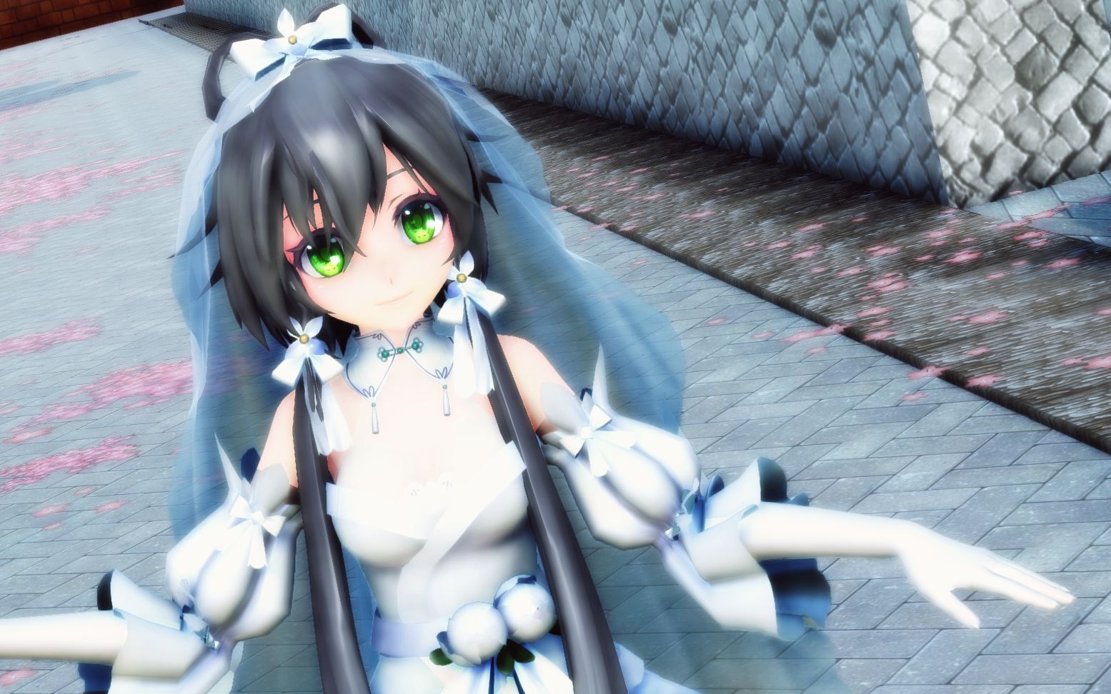 1080p60fps洛天依mmd花嫁天依的对你青睐