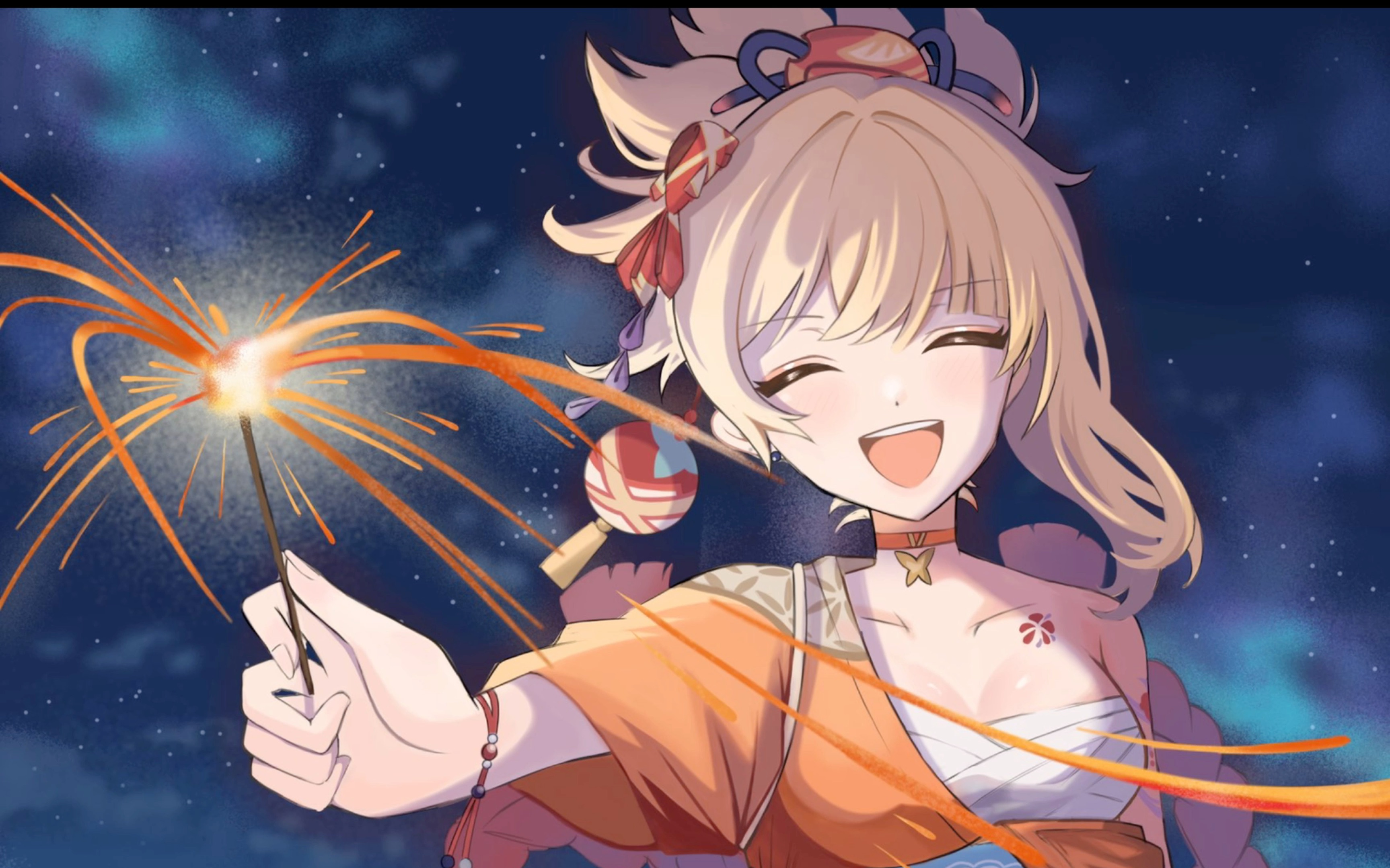 【原神】宵宫:旅行者,下次还会来陪宵宫放烟花吗?