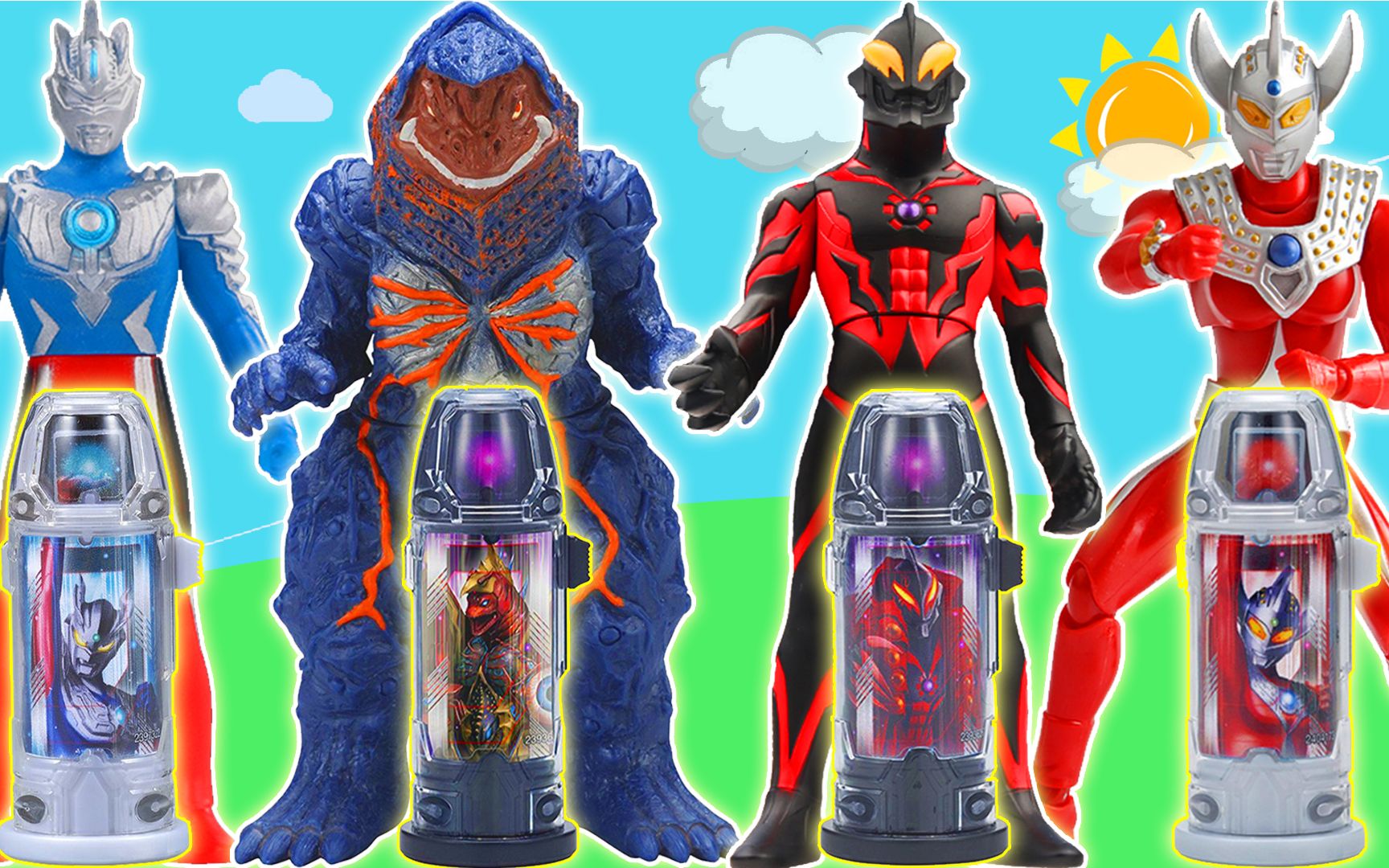 奥特曼能量胶囊召唤赛罗泰罗奥特曼和怪兽哥尔赞贝利亚