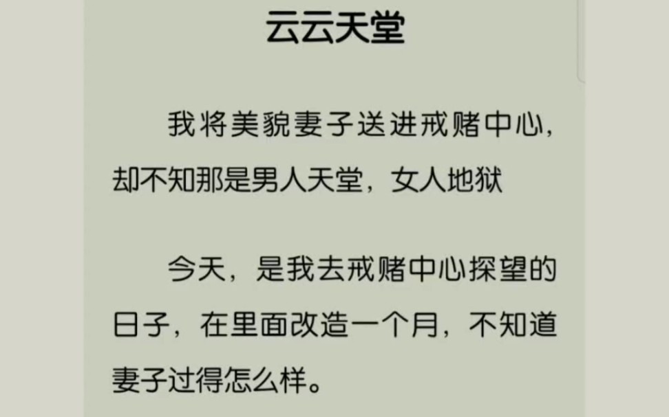 我将美貌妻子送进戒赌中心,却不知那是男人天堂,女人地狱哔哩哔哩bilibili