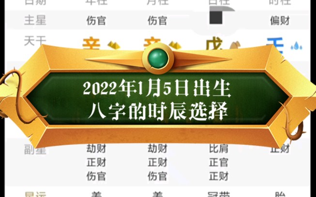 2022年1月5日出生八字的时辰选择哔哩哔哩bilibili