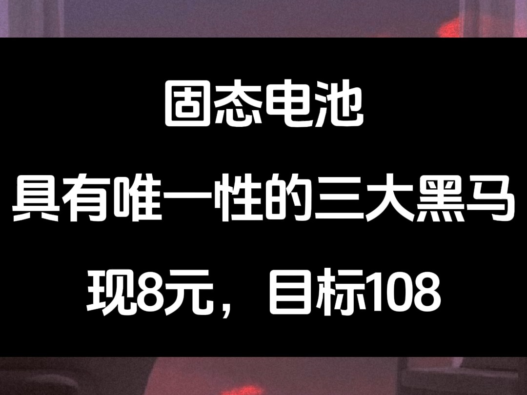 固态电池具有唯一性的三大黑马,比宁德还要强哔哩哔哩bilibili