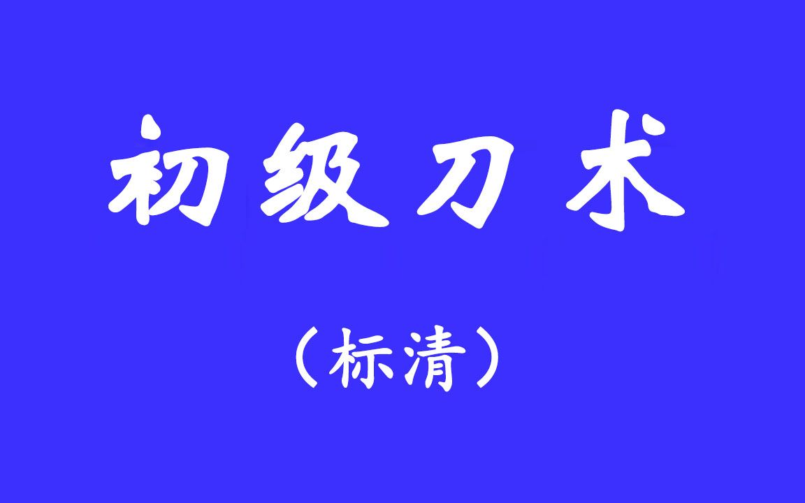 初级刀术教学1整套示范哔哩哔哩bilibili