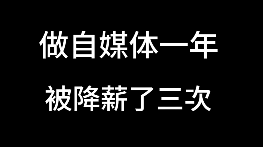 2024这一年做自媒体,我居然也被降薪三次哔哩哔哩bilibili