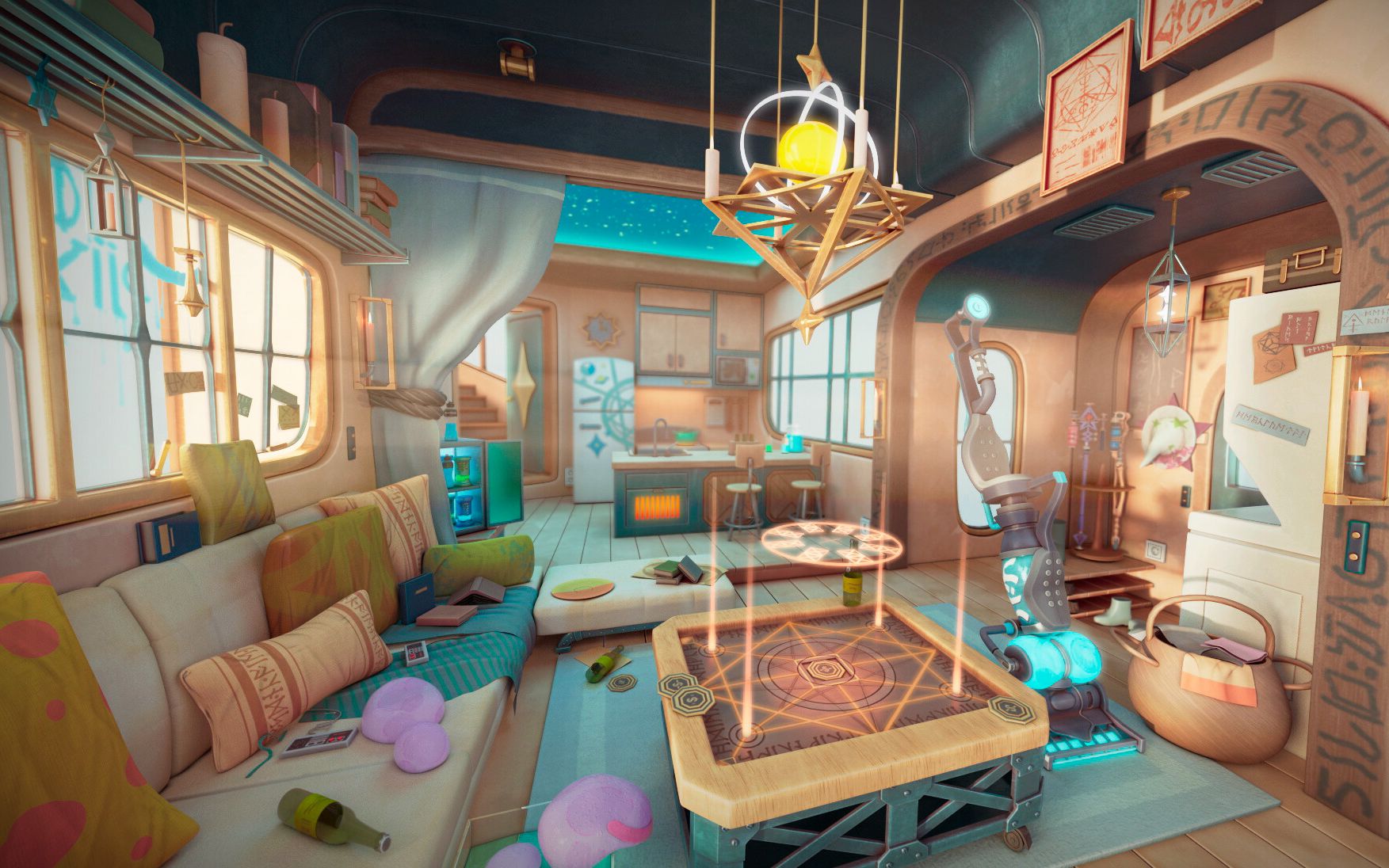 【3d建模】 3dmax 魔法师的房间 (评论区获取原速视频)