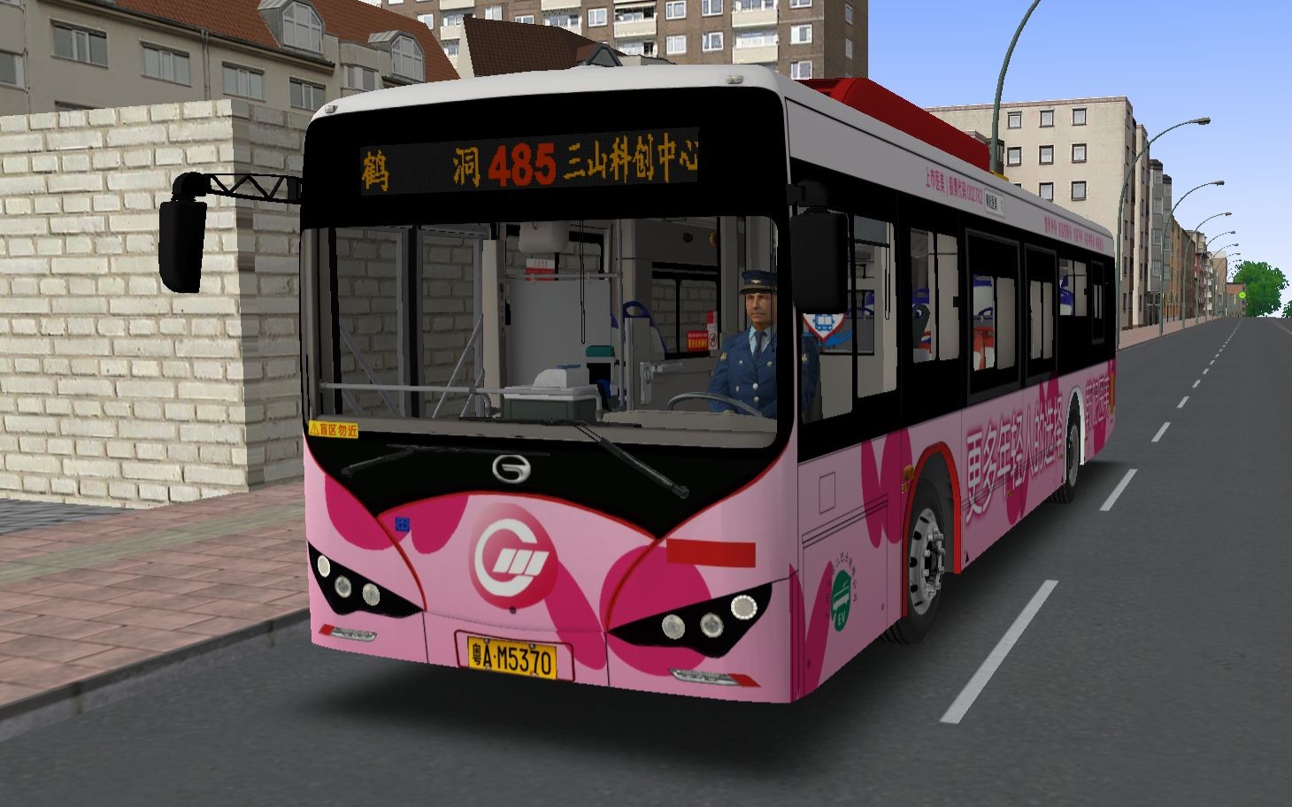 【omsi2】夜深人静 驾驶广汽比亚迪k8a在广佛市485路