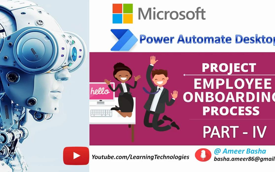 [图]Power Automate Desktop __ Project _1 _ Employee Onboarding Process - Email Autom