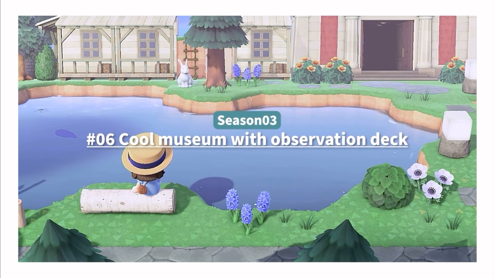 【动森】不用设计码的岛屿建设:有展望台的凉爽的博物馆