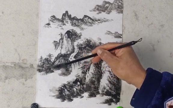 姜战平写生绘画说怎样用好纯水墨国画笔法来听老师怎么说吧