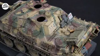 Video herunterladen: Meng 1/35 猎豹Jagdpanther G1坦克模型场景制作,第三集【CW Modelling】