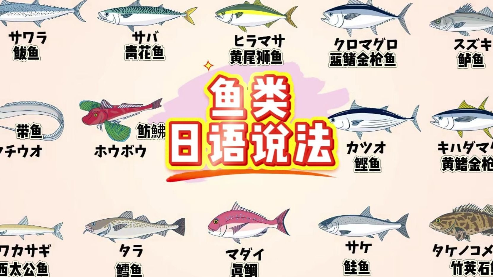 去日本海鲜市场不懵圈!42种鱼类日语名称