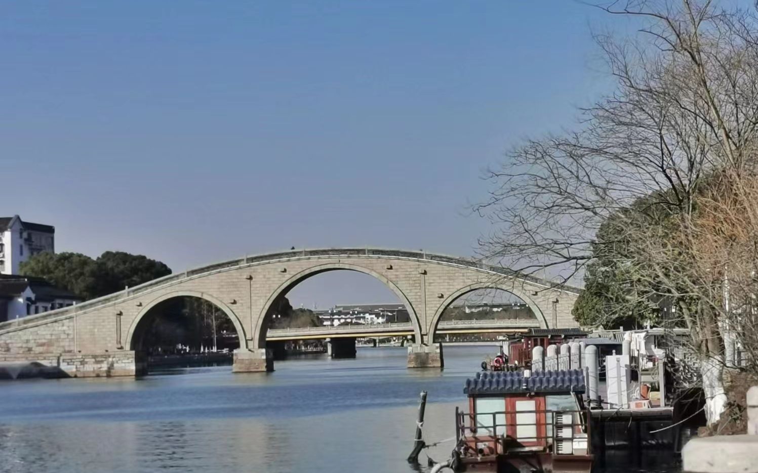 苏州小巷万年桥下的风景