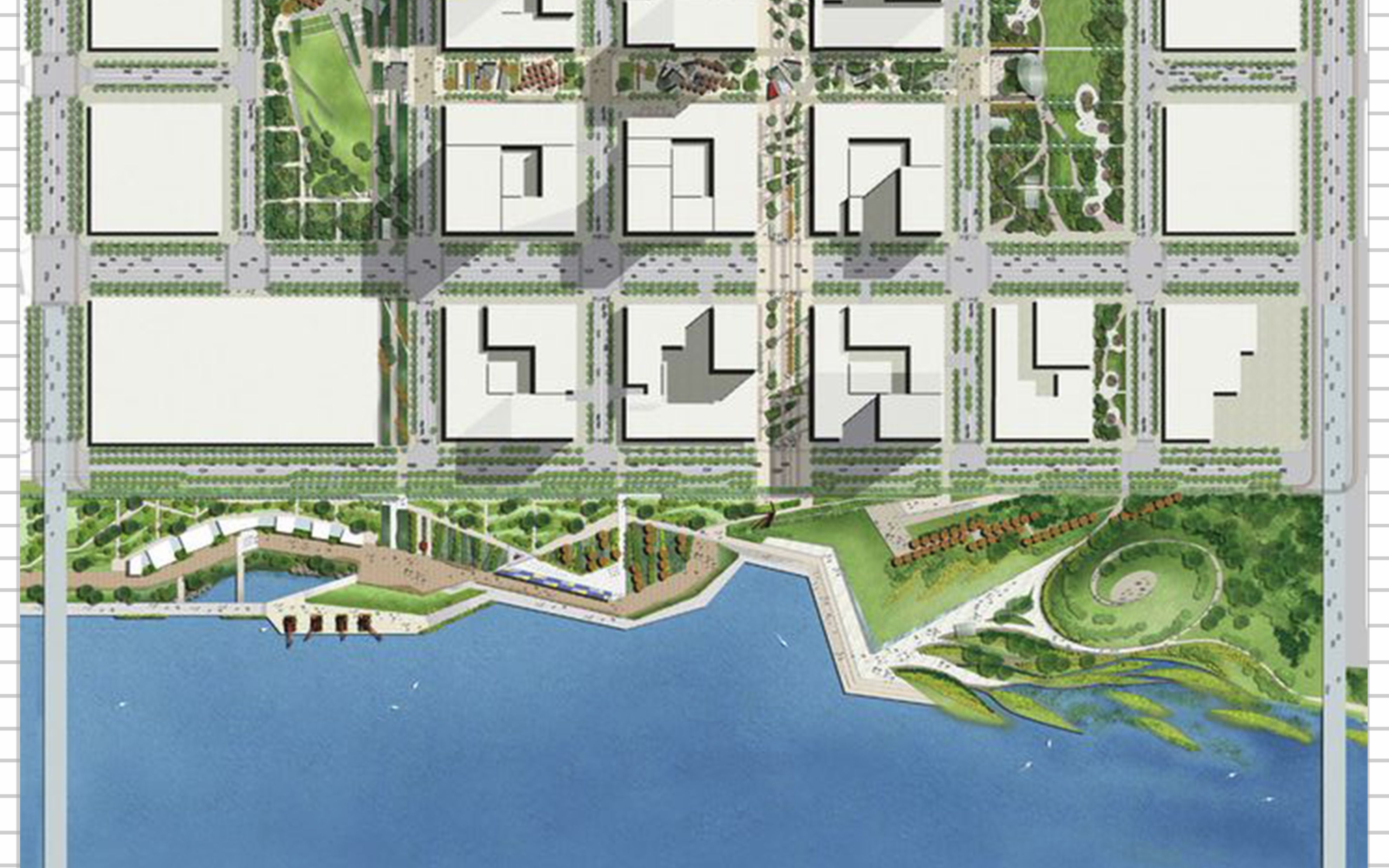 滨水景观快题抄绘案例解析 | 九华山手绘军团