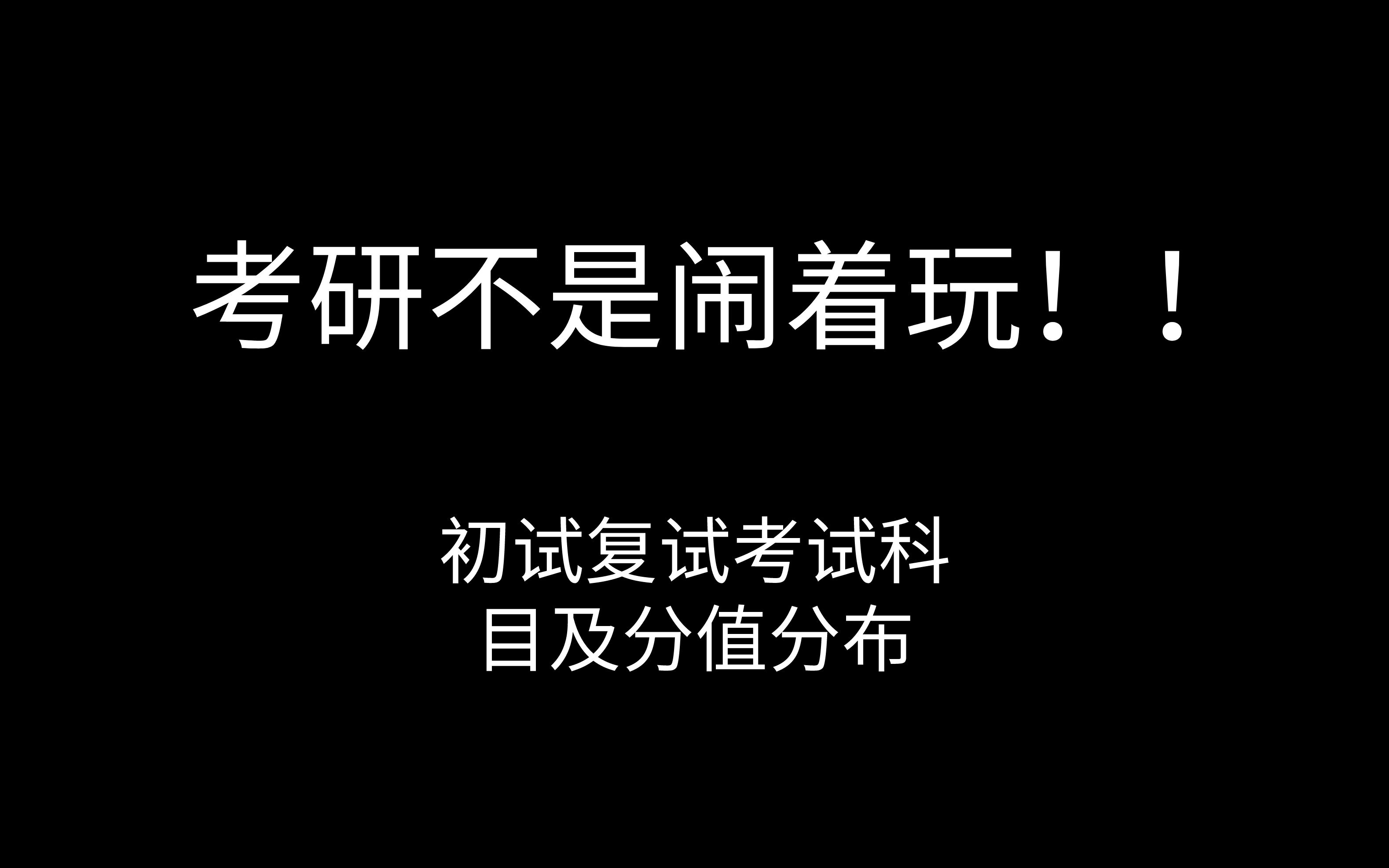 初试复试考试科目及分值哔哩哔哩bilibili