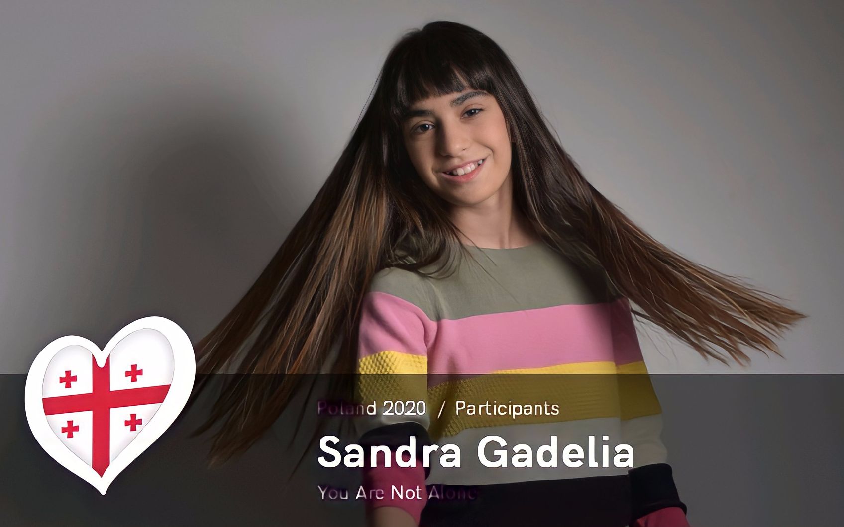 [图]【格鲁吉亚小姑娘Sandra Gadelia Junior Eurovision 2020 】You Are Not Alone 你并不孤单