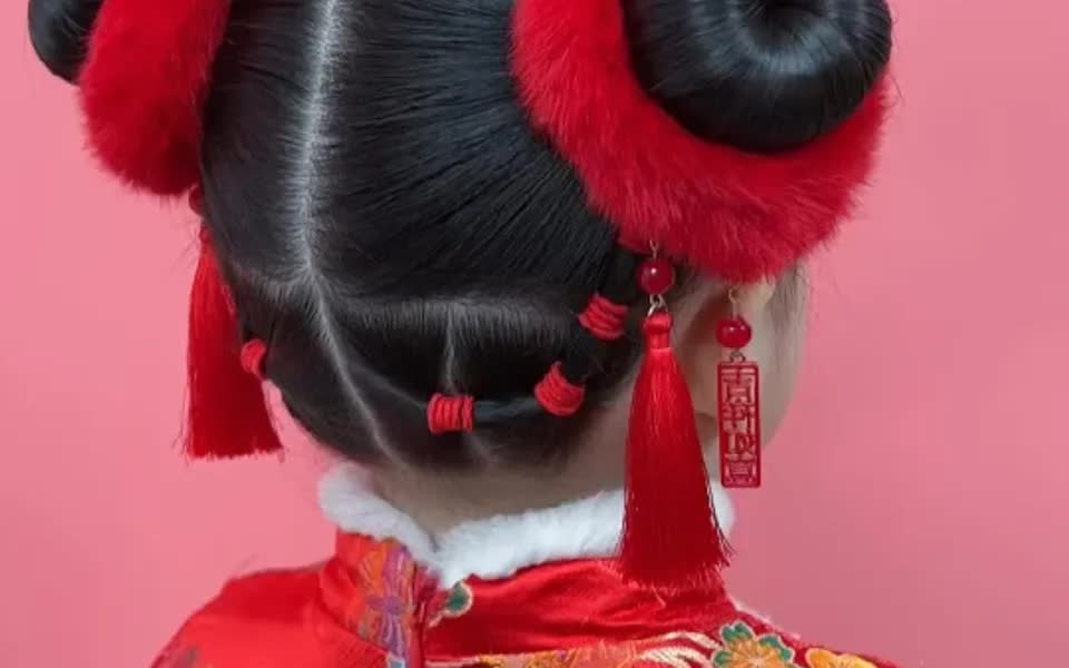 喜庆拜年发型