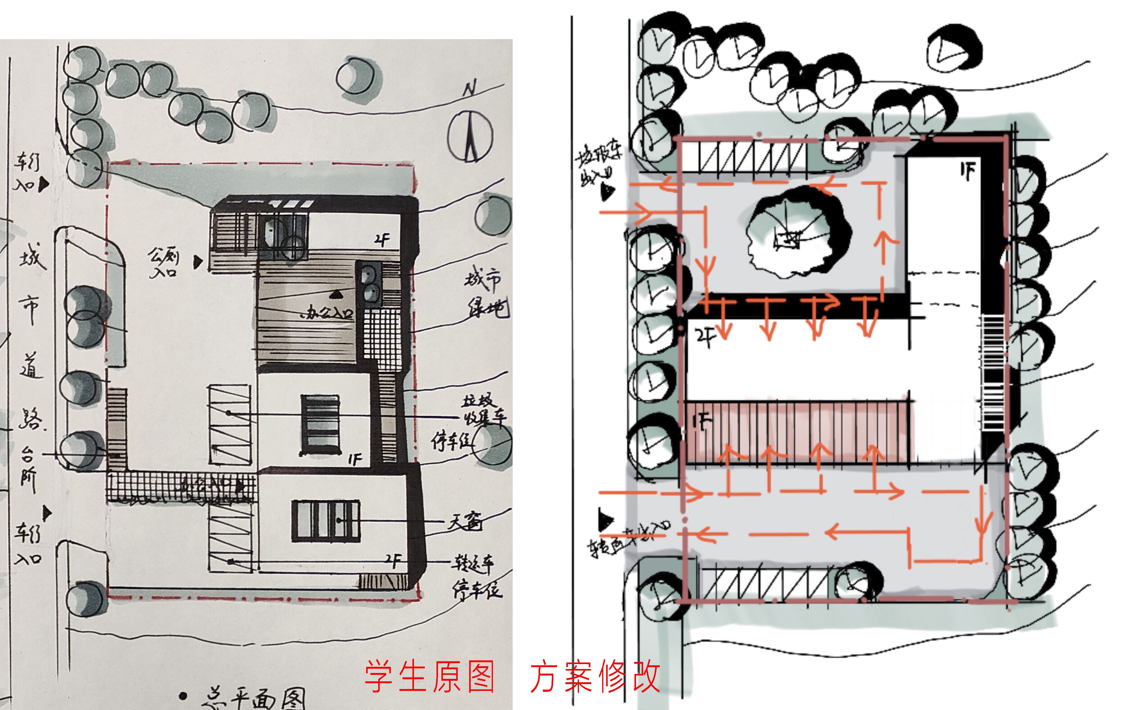 同济22初垃圾站设计筑岸设计评图日志赏析20220616马#筑岸 #筑岸设计 #建筑考研 #建筑快题 #设计手绘 #同济建筑快题 #同济建筑考研哔哩哔哩bilibili