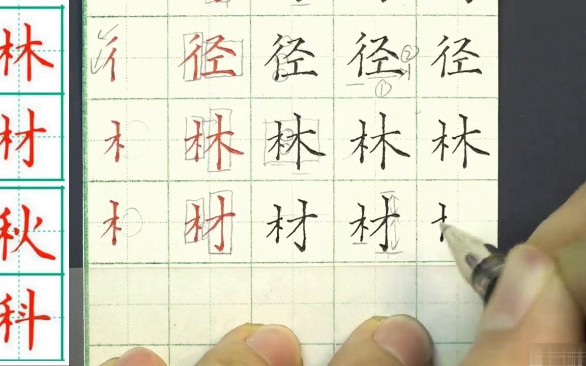 硬笔书法教学(妙笔生花)【第9节】左右结构字书写规律之左偏旁(一)