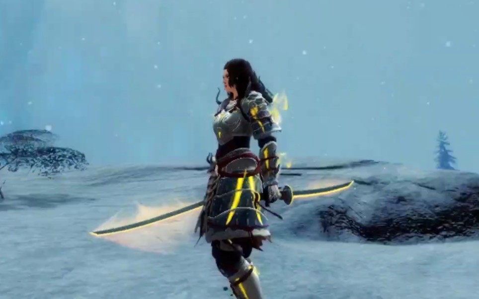 激战2灌注武士套装匕首单手剑展示