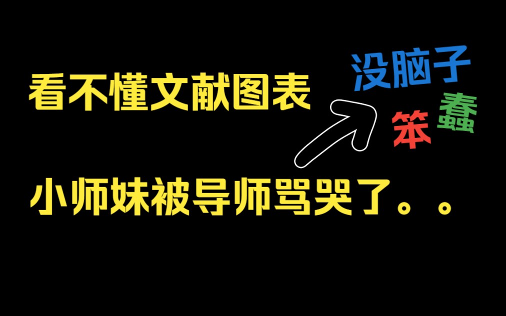 [图]看不懂文献图表，小师妹被导师骂哭了。。