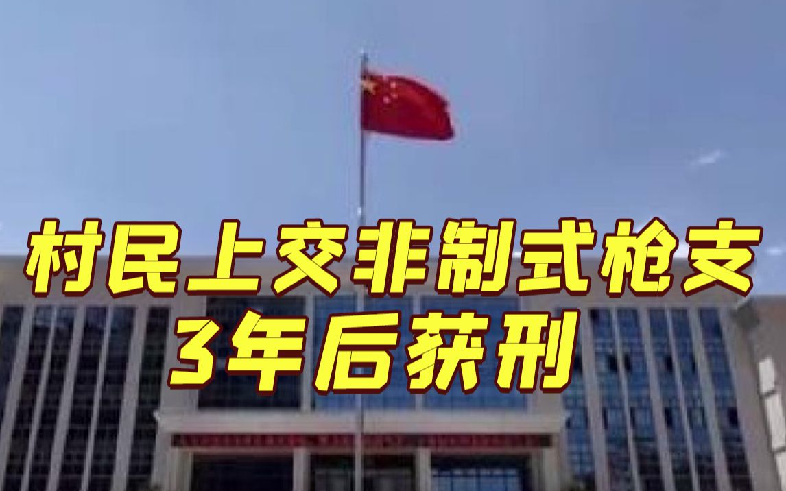 村民主动上交非制式枪支3年后获刑 警方回应:犯非法买卖枪支罪哔哩哔哩bilibili