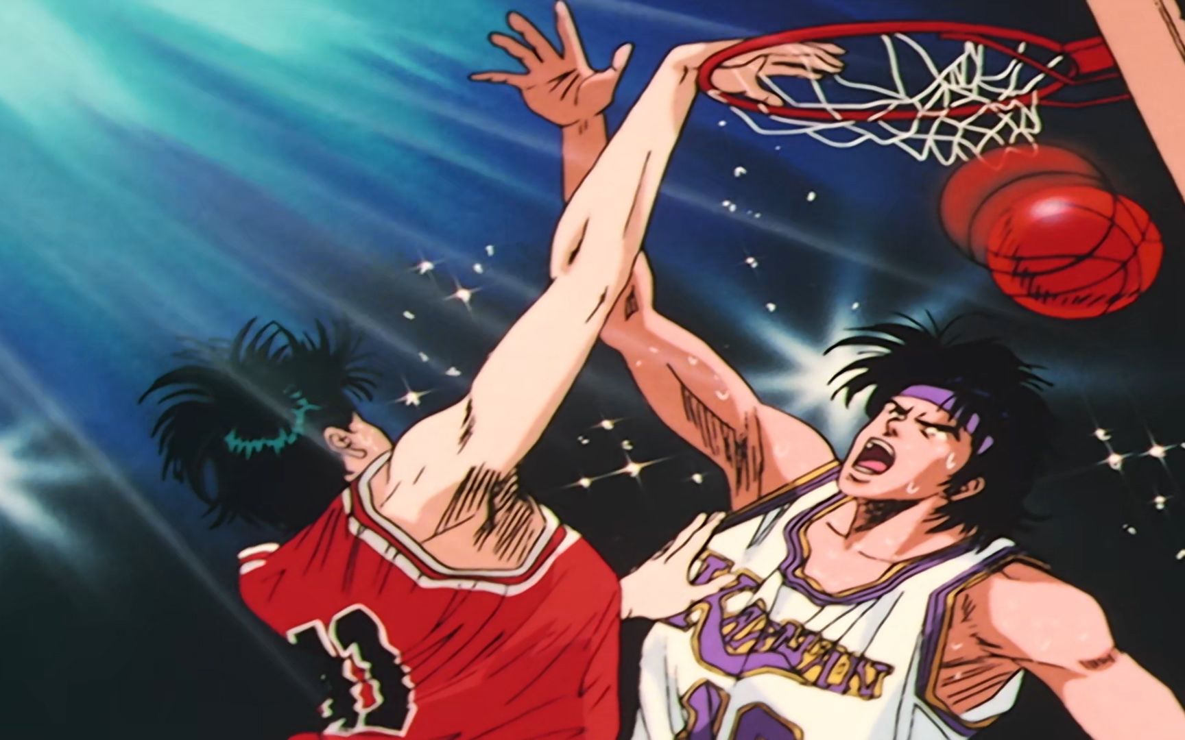 灌篮高手58:身心疲惫湘北紧咬比分,陵南队员致敬钢铁巨人