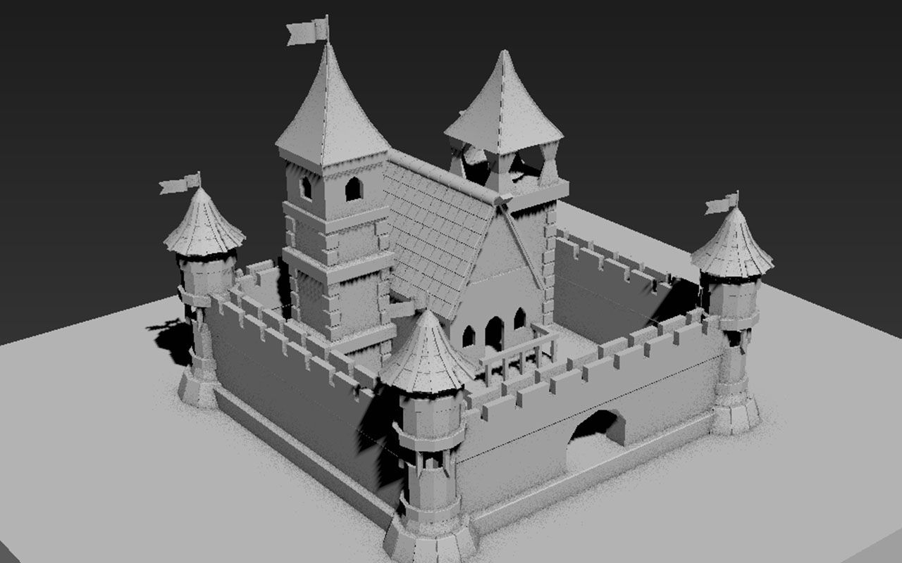 2小时制作一个简单城堡,快来学3d建模,做自己的国王
