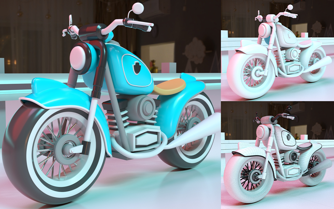 maya摩托车高级建模(建模宝典进阶教程)