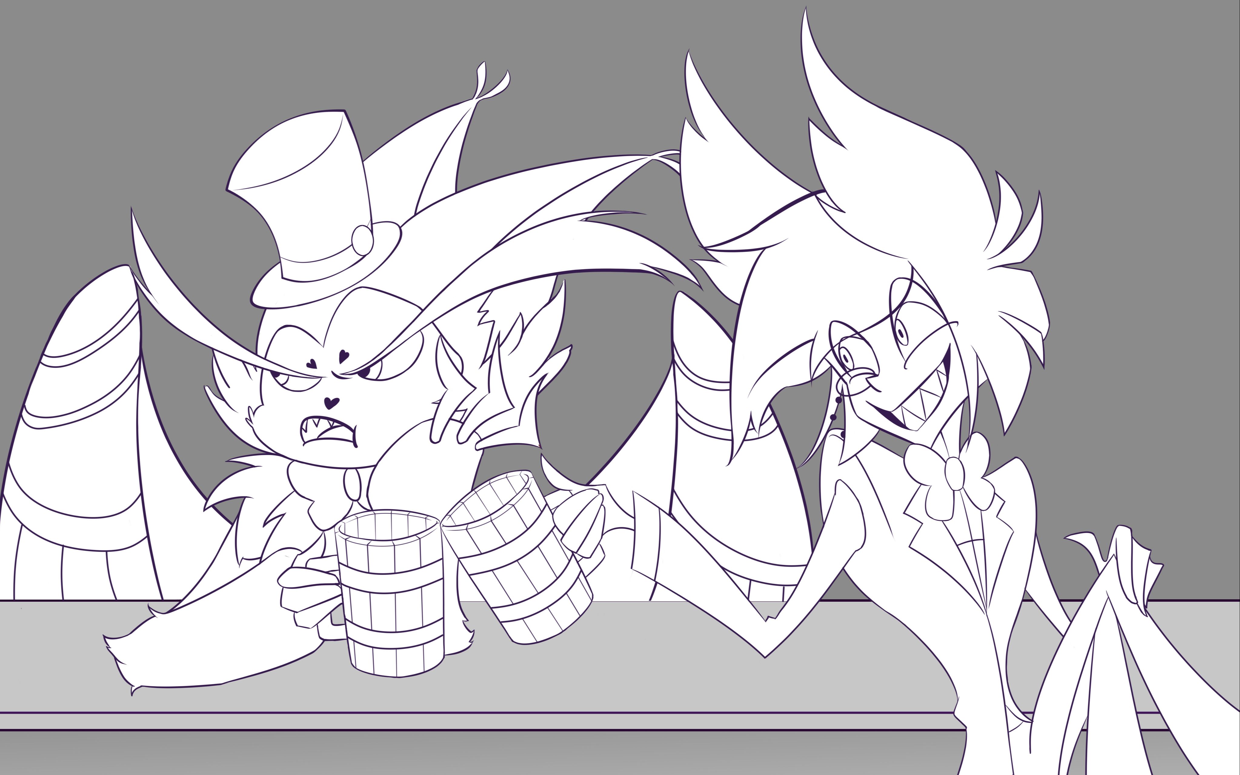 【hazbin hotel试画】alastor/husk