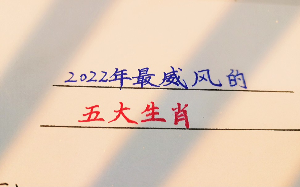 2022年最威风的十大生肖哔哩哔哩bilibili