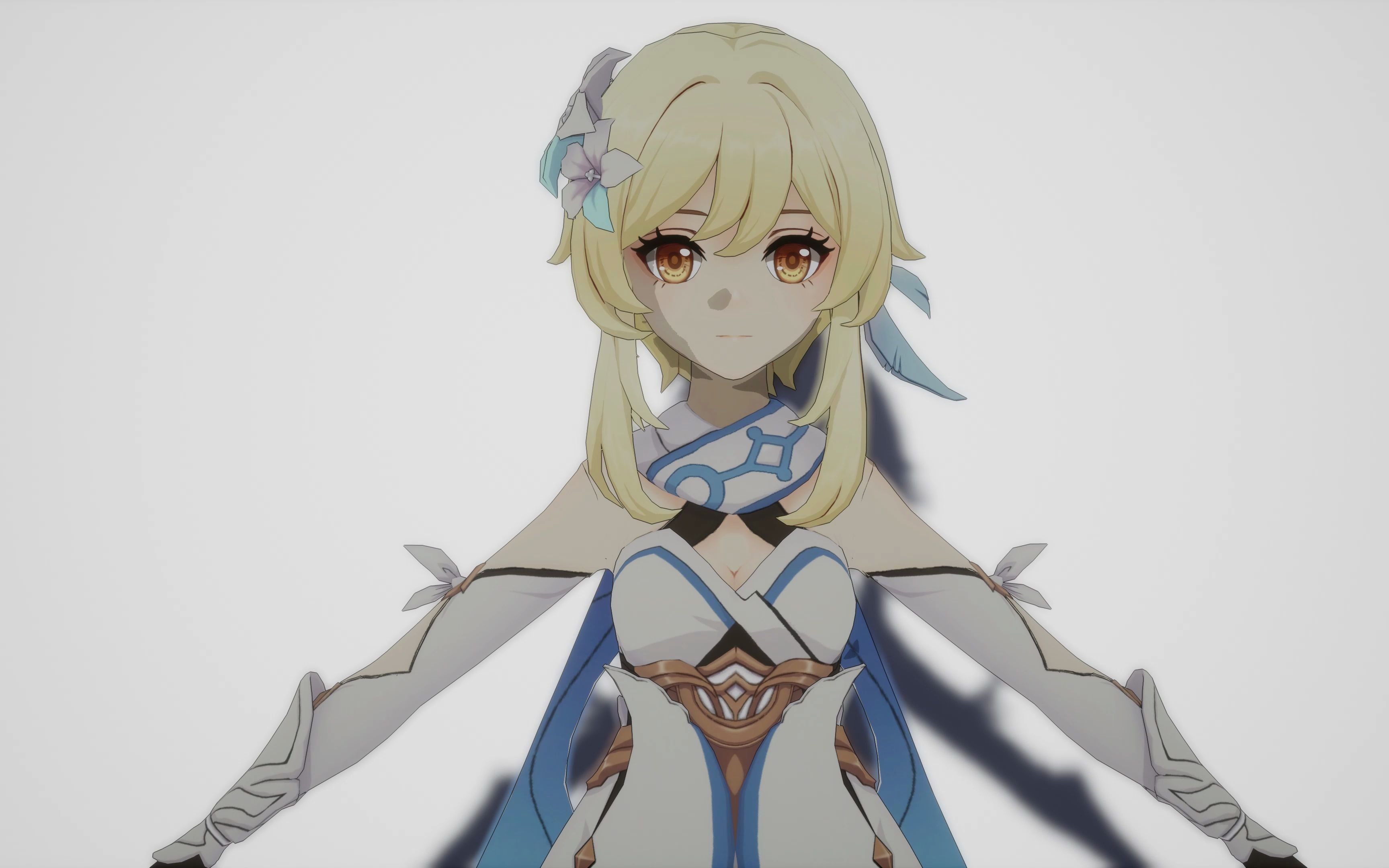 ue4原神女主角荧_面部阴影_sdf贴图算法