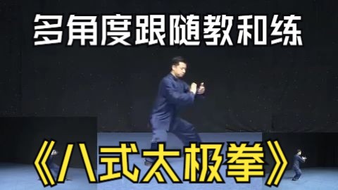 八式太极拳精讲完整版【多角度演示】