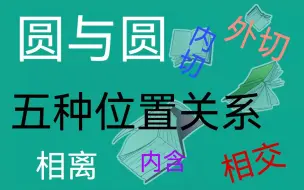 Download Video: 12.圆与圆的5种位置关系及判断方法