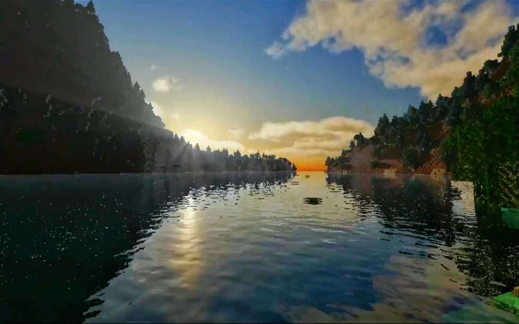 活动  "一起来欣赏日出的光彩…【手机光影/minecraft】