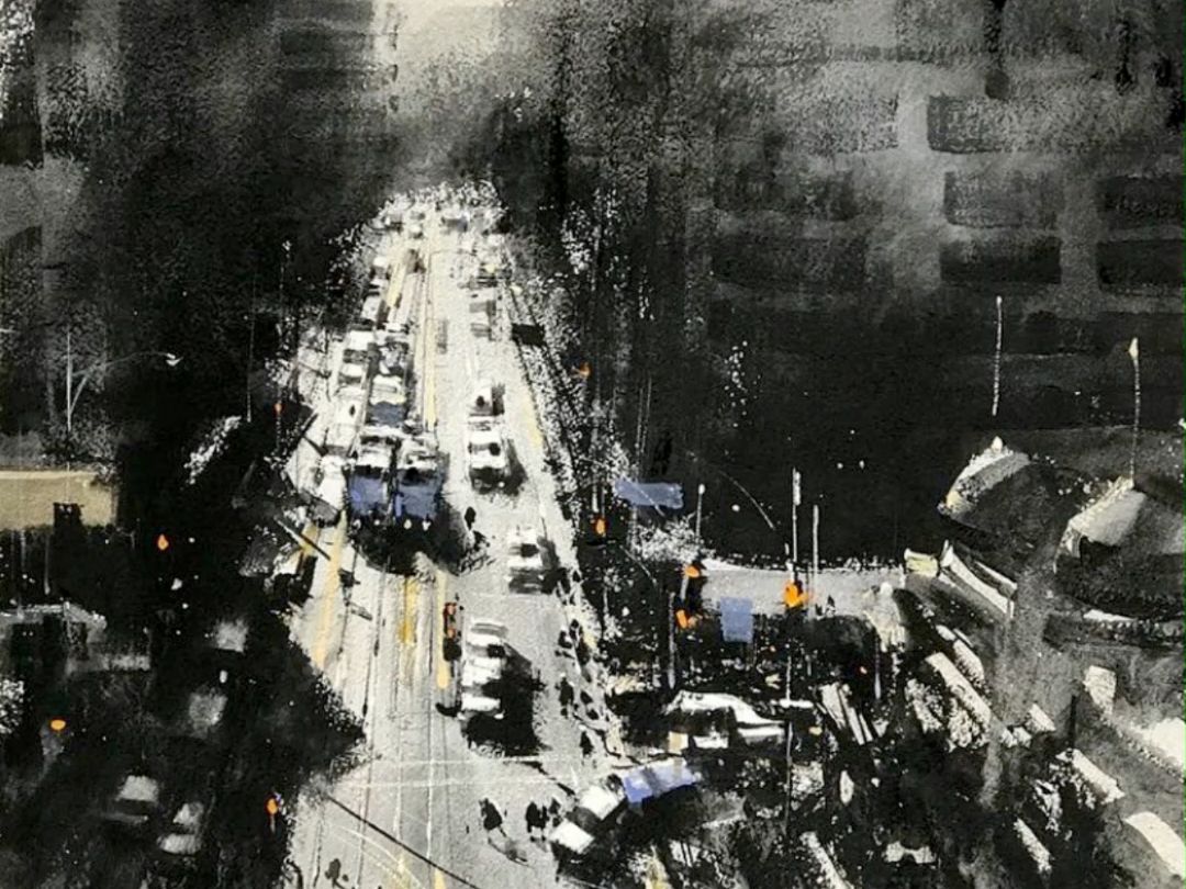 城市里的漫游者 | 乌拉圭水彩画家:阿尔瓦罗·卡斯塔涅